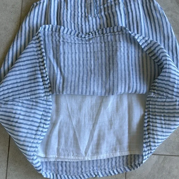Angel Dear Blue and White Striped Kids Sundress - Picture 6 of 6